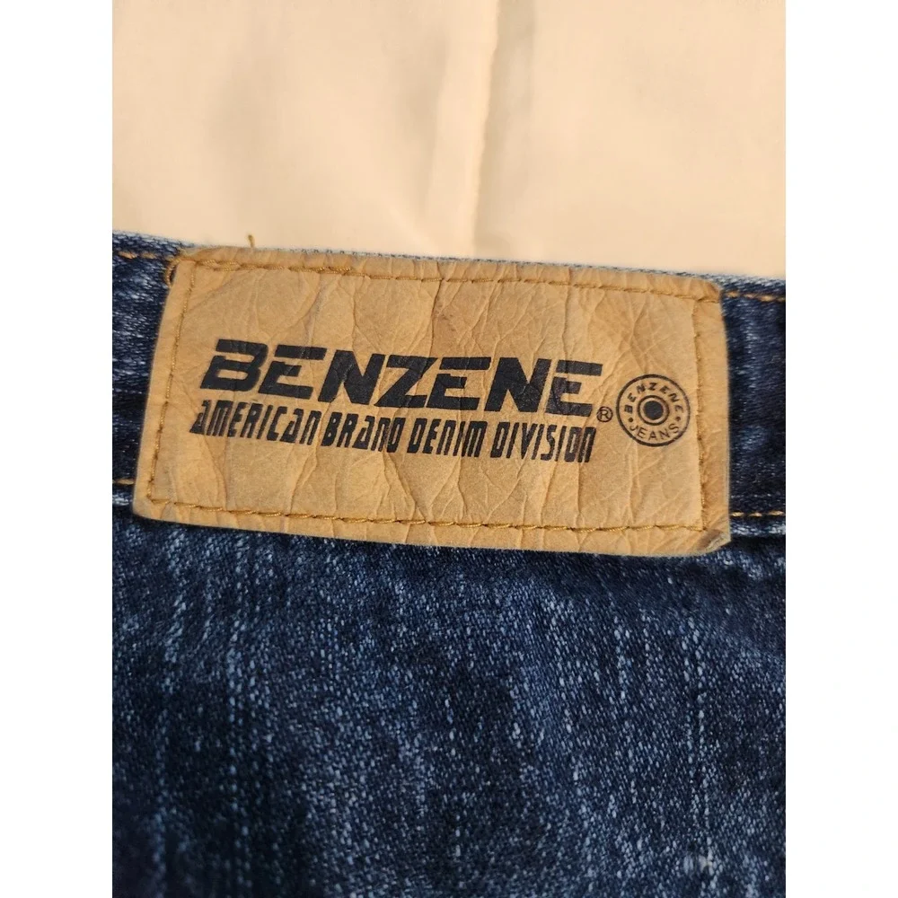 VTG‎ Benzene Carpenter Jeans Mens 42x30 Blue Baggy Denim Dark Wash American USA - Picture 9 of 9